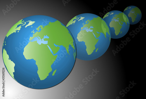 Fondo con bolas del mundo