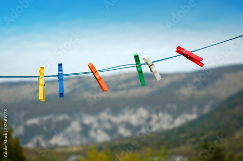 colourful pegs of happiness