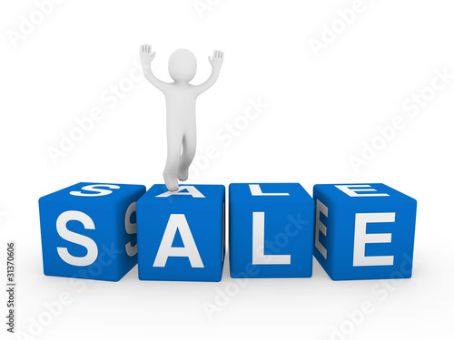 3d human sale cube jump