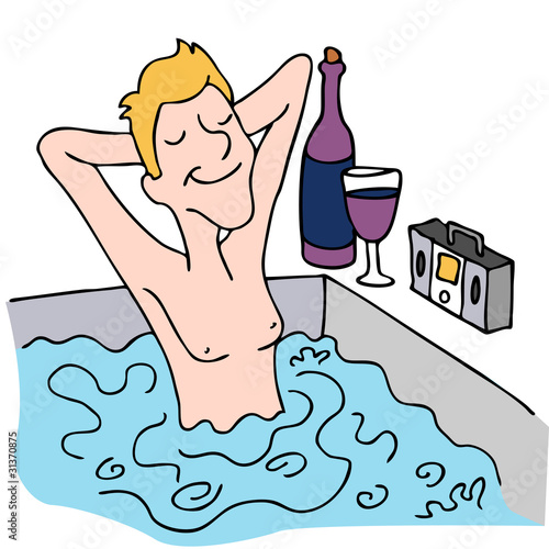 Relaxing in a Spa