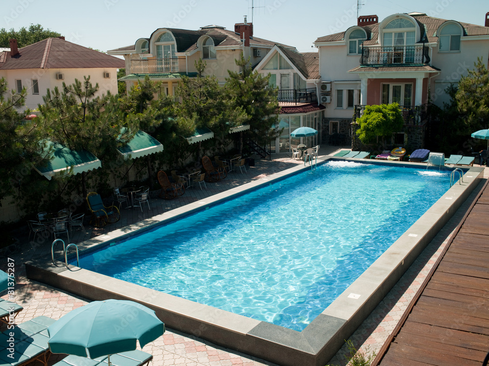 outdoor swimming pool at the hotel