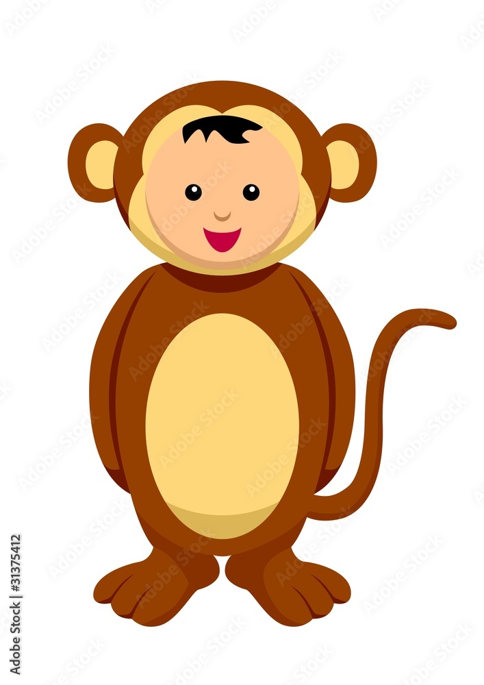 Fototapeta premium Kid with monkey costume