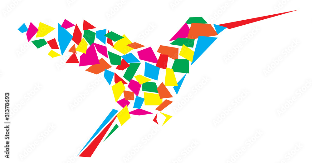 Naklejka premium Colorful Hummingbird