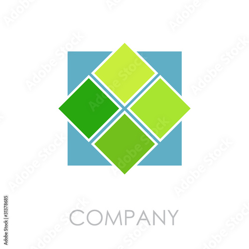 Logo square in the sky  # Vector