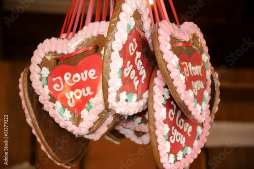 Фотография Traditional Gingerbread on Market in Prague Czech Republic