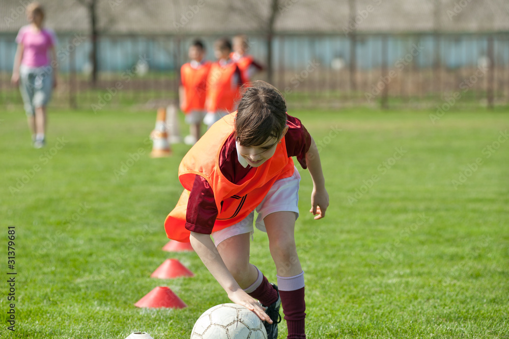 girl on the sports field