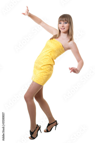 Girl in yellow dress