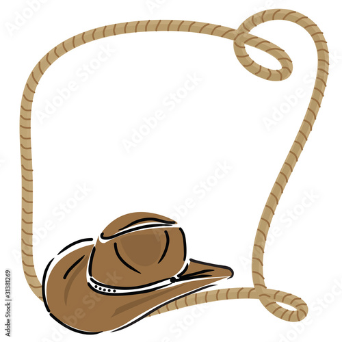cowboy hat with rope