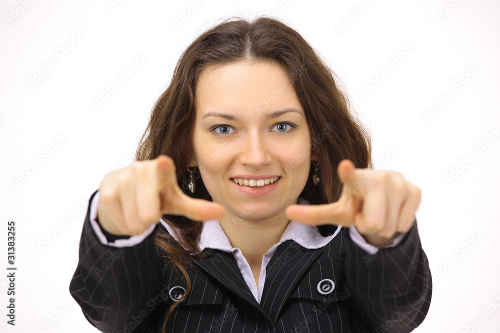 The beautiful business woman on a white background The beautiful business woman on a white background