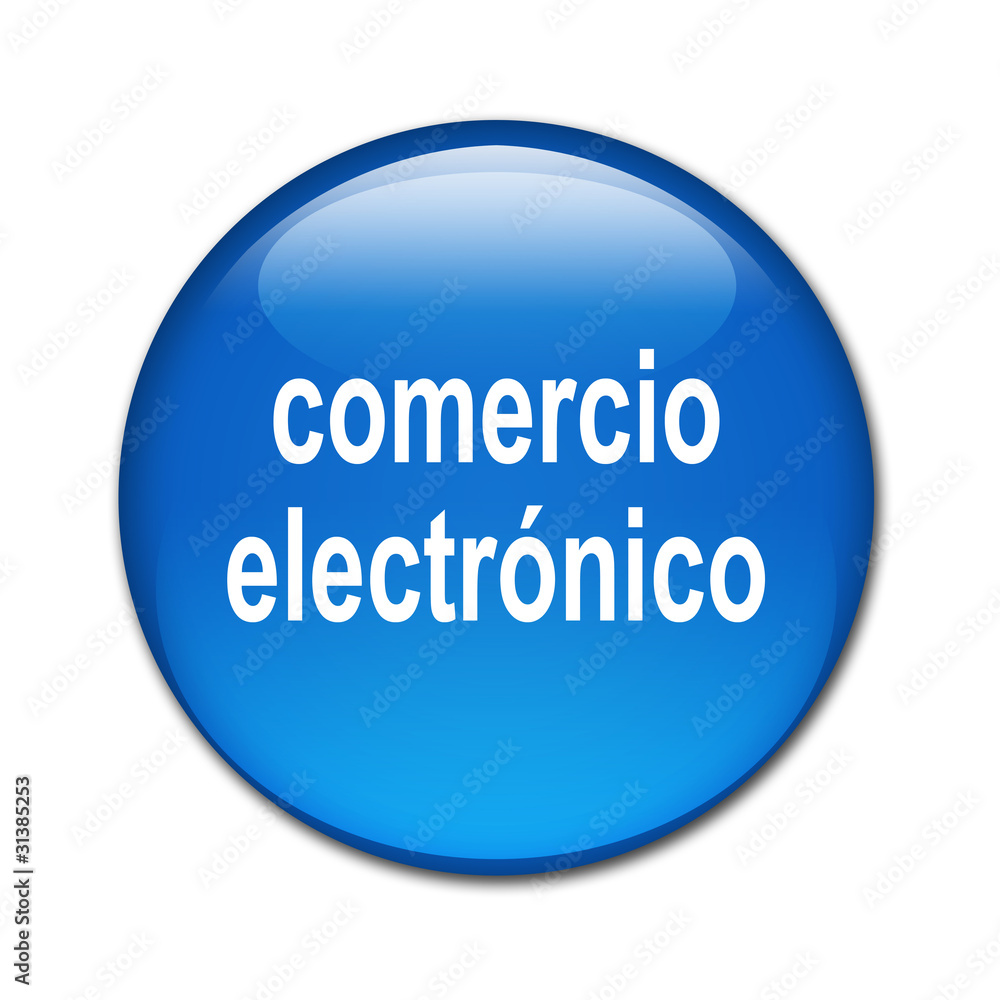 Boton brillante texto comercio electronico Boton brillante texto comercio electronico