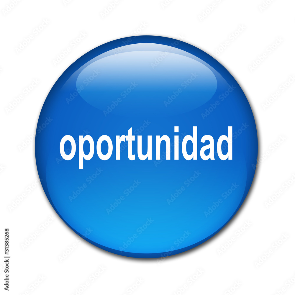 Boton brillante texto oportunidad Boton brillante texto oportunidad