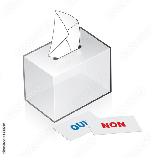 référendum, urne pour le vote et les élections en France