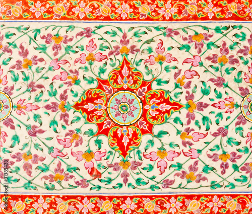Flower pattern tile texture