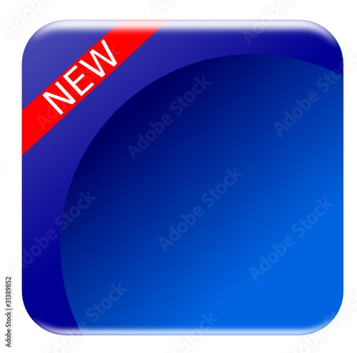 Button blue blank