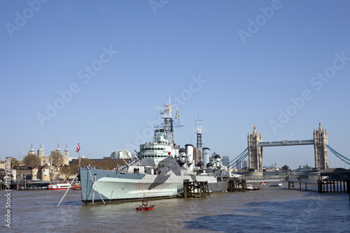 Fotografie HMS Belfast, Tower Bridge & Tower of London