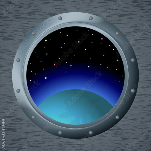 Window with planet