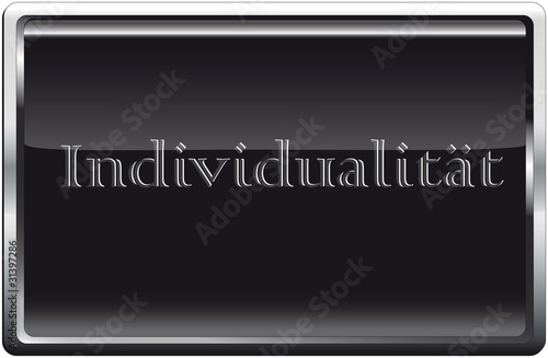 Blackbutton Individualitaet grau