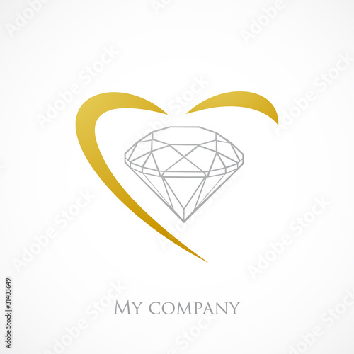 logo entreprise, logo diamant, bijouterie