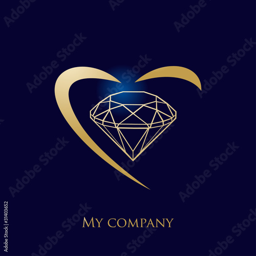logo entreprise, logo diamant, bijouterie