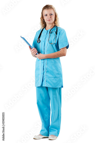 Doctor with file folder