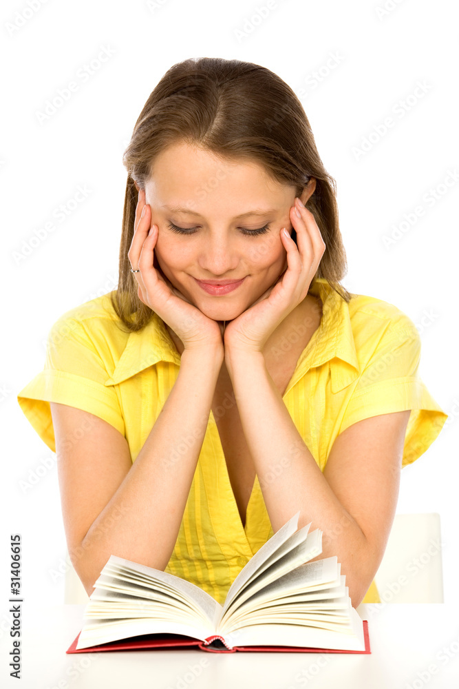 Girl reading book