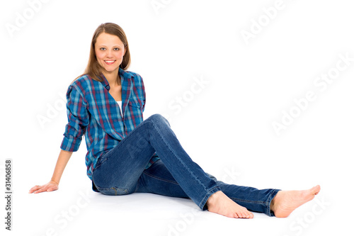 Casual woman smiling