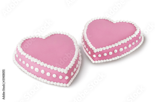 Two valentine cakes