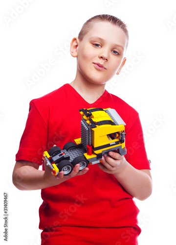 child with a toy