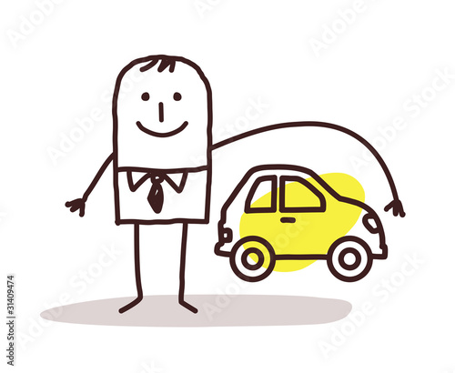 businessman and car insurance