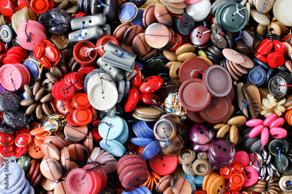 Assorted buttons background Assorted buttons background