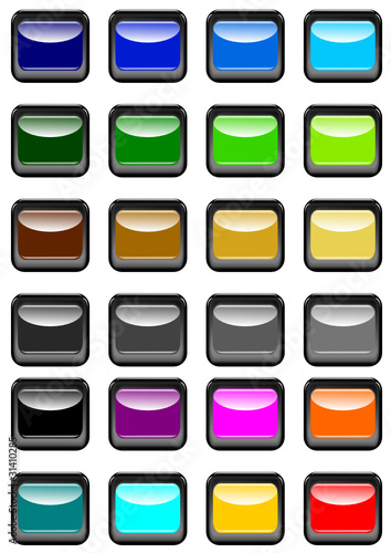 Vector set colored buttons Free Download Vector set colored buttons - GFXLoad