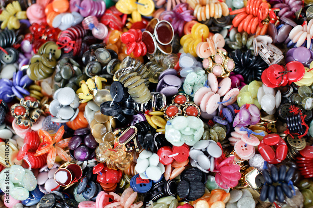Assorted buttons background Assorted buttons background