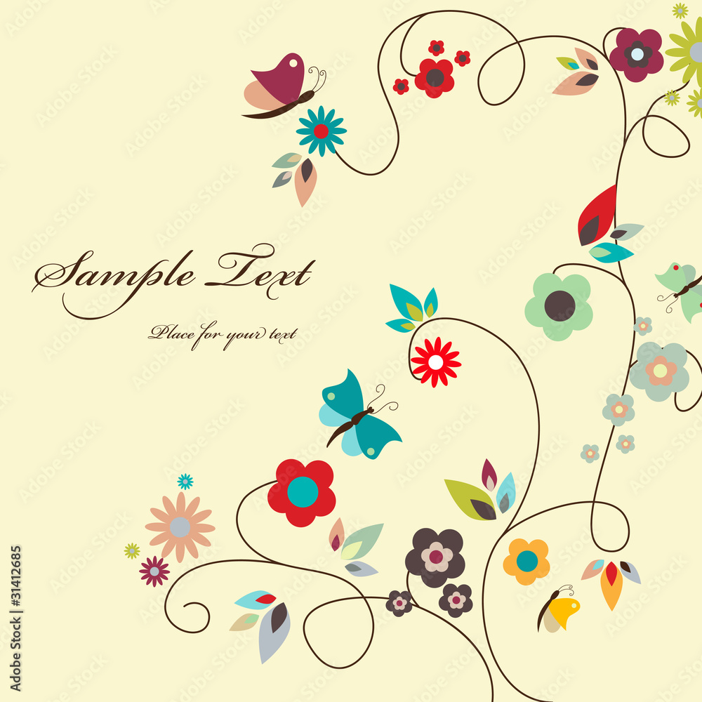Floral greeting card Floral greeting card