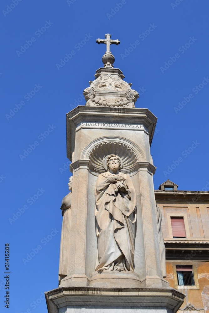 Isola Tiberina - Obelisco di San Bartolomeo
