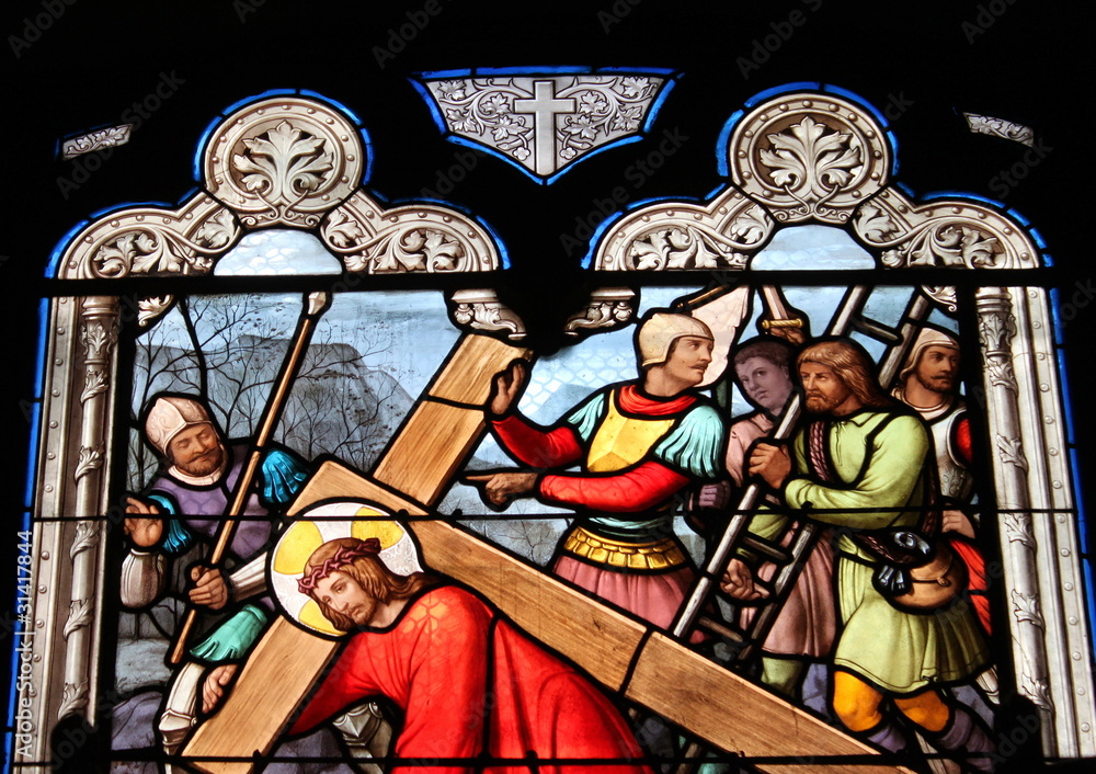 La passion du Christ, vitrail de l'église Saint-Eugène-Sainte-Cécile à Paris