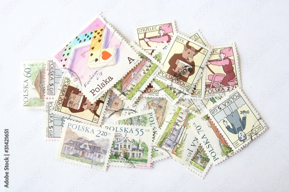 Postage stamps from Poland
