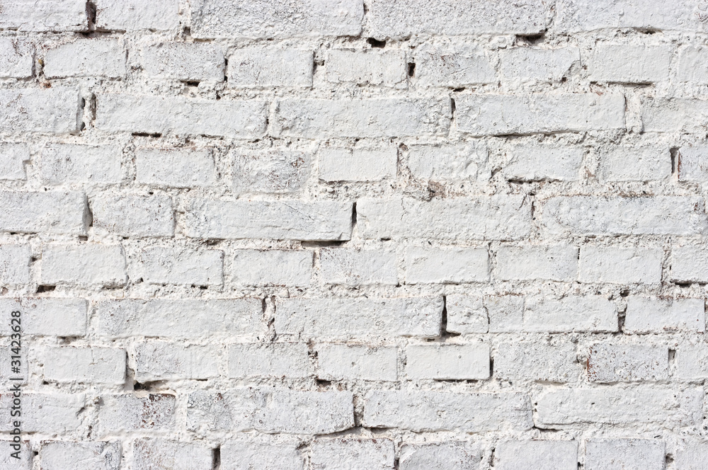 Texture of wall with white bricks Texture of wall with white bricks
