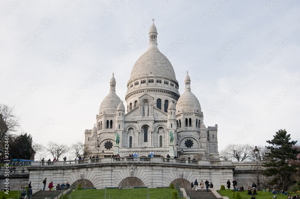Beautiful Sacre Coeur basilica in Paris