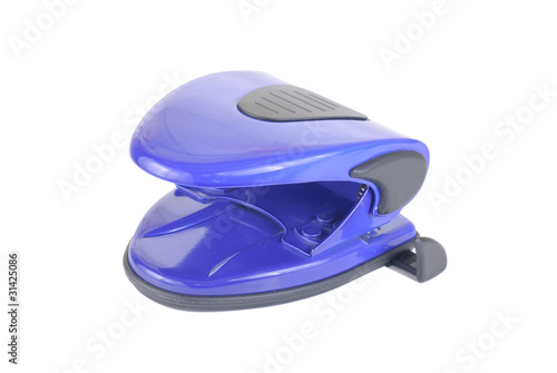 Obraz na plátně Blue hole puncher isolated on white