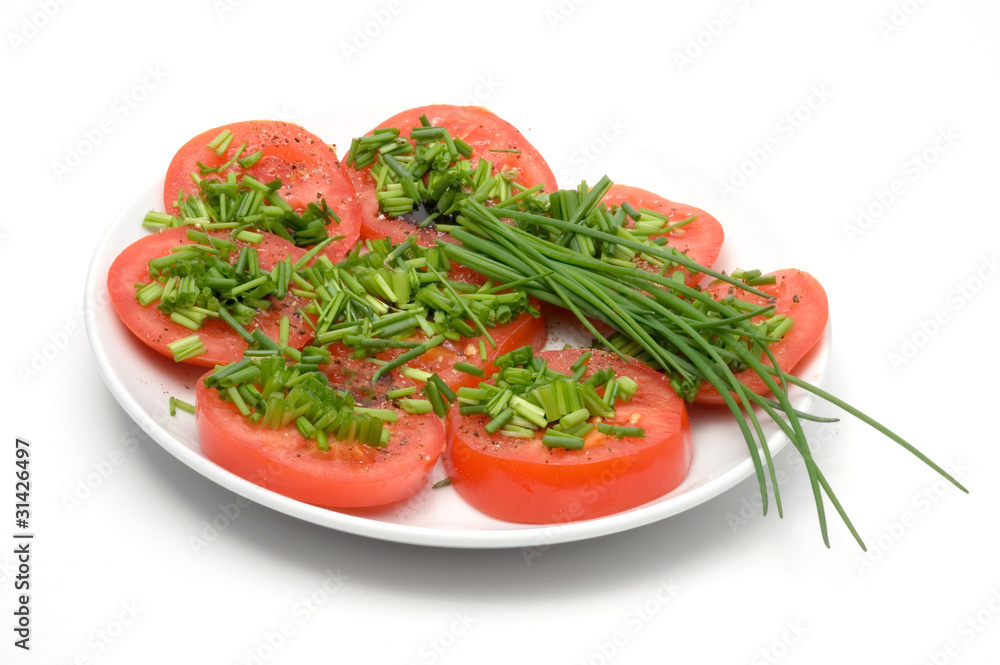 Tomaten und Schnittlauch