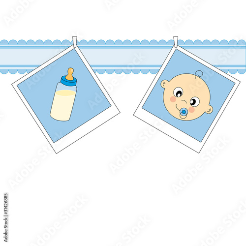 Tarjeta nacimiento bebé niño