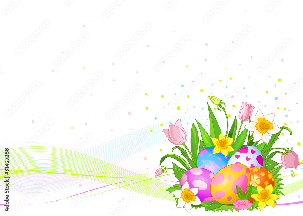 Beautiful Easter eggs background Beautiful Easter eggs background