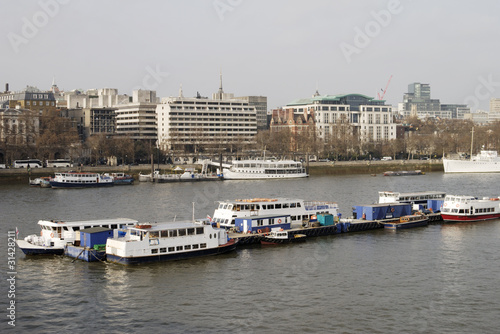 River Thames in Central London. England © nickos