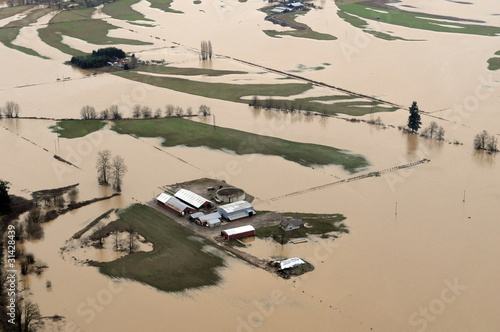 Canvastavla Washington State Flood
