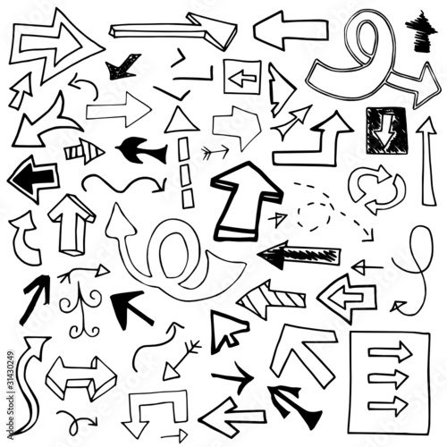 Set of 53 doodled arrows (Set Two).
