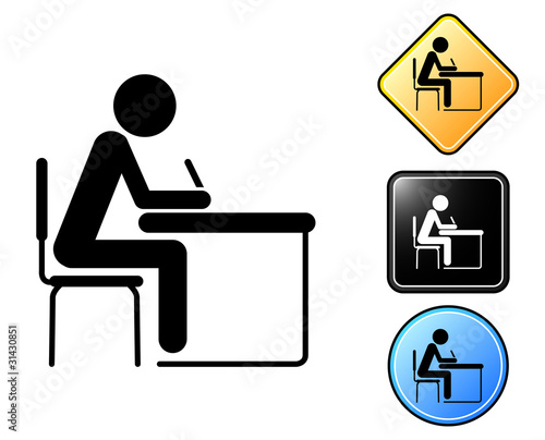 Student pictogram and signs