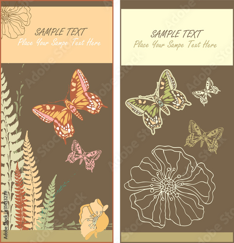 butterfly card set