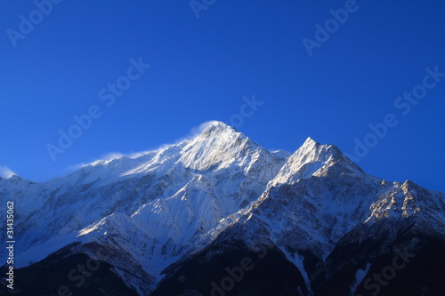 Himalayas and Blue Sky