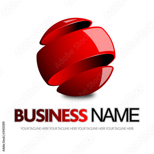 logo, 3d, sfera, cava