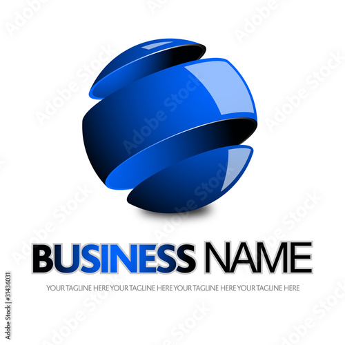logo, 3d, sfera, cava
